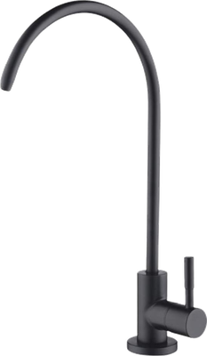 Matte black drinking water faucet