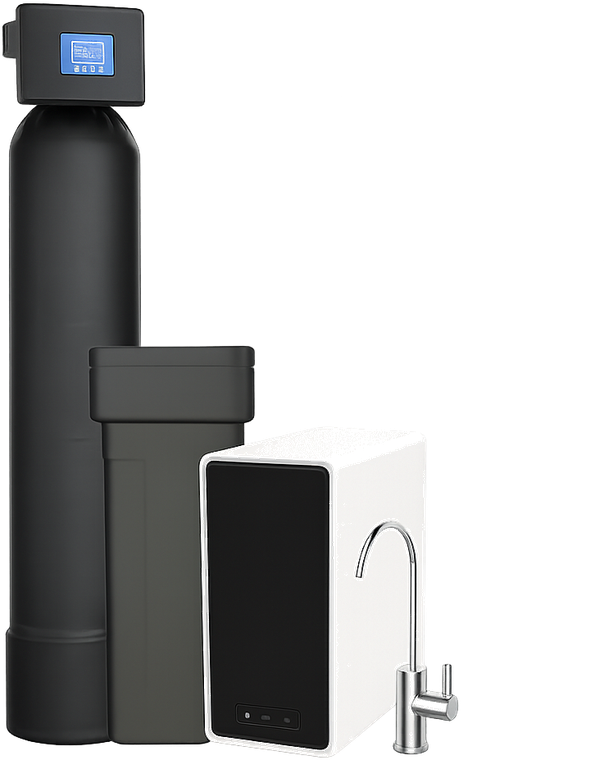 Michigan Water Pros whole-home water system with softener, filtration, and reverse osmosis