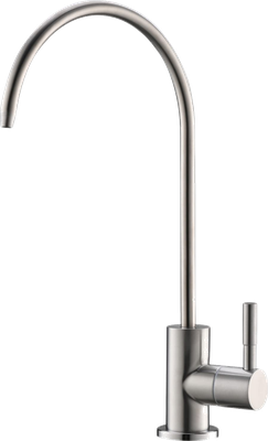 Brushed nickel drinking water faucet
